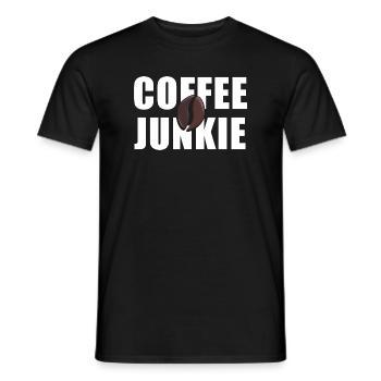 Coffee Junkie: Koffein-Liebe - Männer T-Shirt - Schwarz - Vorne - AI Model Male 178 light (178cm)