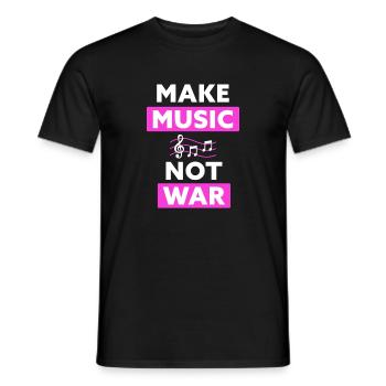 Faire de la musique, pas la guerre - T-shirt homme - noir - Devant - AI Model Male 178 light (178cm)