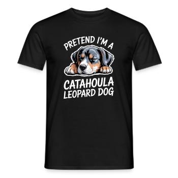 Louisiana Catahoula Leopard Dog Saying Gift - Men's T-Shirt - black - Front - AI Model Male 178 light (178cm)