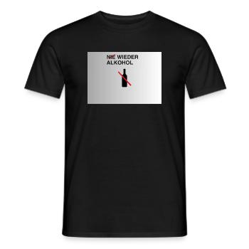 Nie Wieder Alkohol – Alkoholfrei - Männer T-Shirt - Schwarz - Vorne - AI Model Male 178 light (178cm)