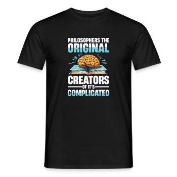 Philosophie Humor Philosophers The Original - Men's T-Shirt - black - Front - AI Model Male 178 light (178cm)