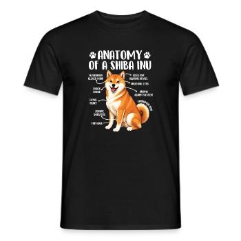 Anatomy Of A Shiba Inu Doge Humor - Men's T-Shirt - black - Front - AI Model Male 178 light (178cm)