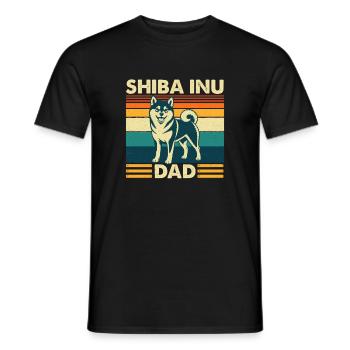 Shiba Inu Vater Japanischer Doge Besitzer - Männer T-Shirt - Schwarz - Vorne - AI Model Male 178 light (178cm)