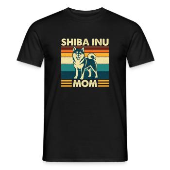 Shiba Inu Mom Kawaii Japanischer Doge - Männer T-Shirt - Schwarz - Vorne - AI Model Male 178 light (178cm)