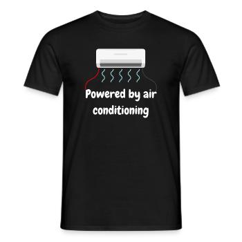 Angetrieben von Klimaanlagen-Grafik-T-Shirt - Männer T-Shirt - Schwarz - Vorne - AI Model Male 178 light (178cm)