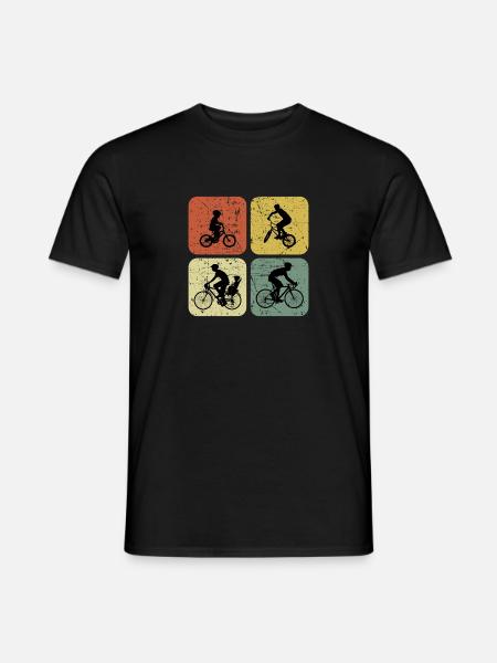Four Ways to Ride Retro Cyclin - Men's T-Shirt - black