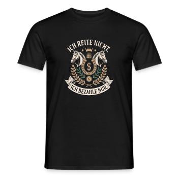 Reite Nicht Bezahle Pferdepapa Pferdemama Pferde - Männer T-Shirt - Schwarz - Vorne - AI Model Male 178 light (178cm)