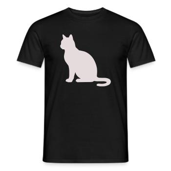 Silhouette de chat pastel - T-shirt homme - noir - Devant - AI Model Male 178 light (178cm)