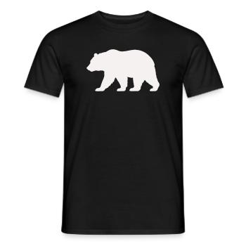 Bear Silhouette - Men's T-Shirt - black - Front - AI Model Male 178 light (178cm)