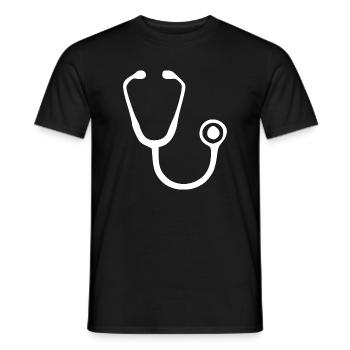 Don de médecine Docteur - T-shirt homme - noir - Devant - AI Model Male 178 light (178cm)
