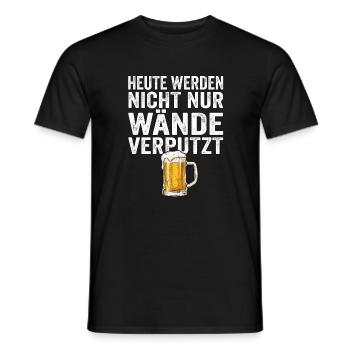 Lustiger Bier Spruch Maurer - Männer T-Shirt - Schwarz - Vorne - AI Model Male 178 light (178cm)
