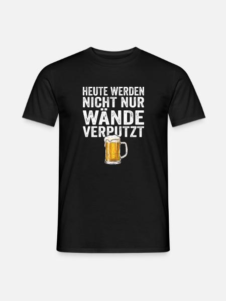 Lustiger Bier Spruch Maurer - Männer T-Shirt - Schwarz