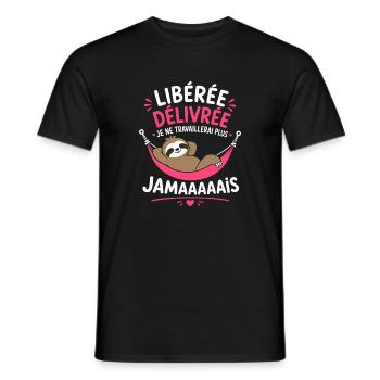 Libérée Délivrée, Paresse Reine - T-shirt homme - noir - Devant - AI Model Male 178 light (178cm)