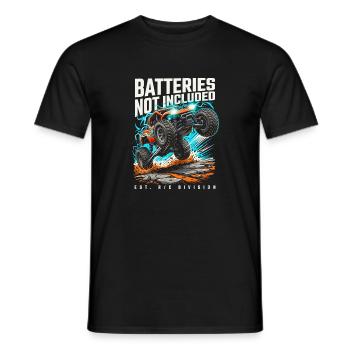 Batterien nicht enthalten – RC Racing Funny Vintage - Männer T-Shirt - Schwarz - Vorne - AI Model Male 178 light (178cm)