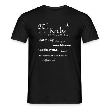 Krebs_Sternzeichen - Männer T-Shirt - Schwarz - Vorne - AI Model Male 178 light (178cm)