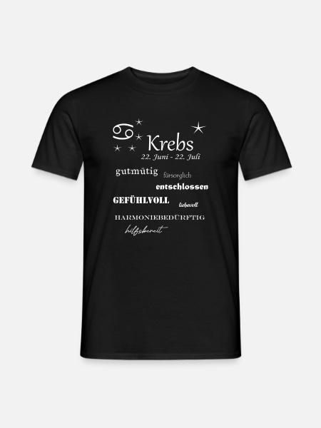 Krebs_Sternzeichen - Männer T-Shirt - Schwarz