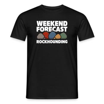Weekend Forecast Collecting Stones Stone Hunting - Men's T-Shirt - black - Front - AI Model Male 178 light (178cm)