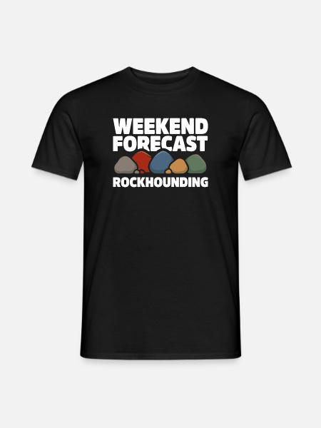 Wochenende Vorhersage Steine Sammeln Steinsuche - T-shirt herr - svart