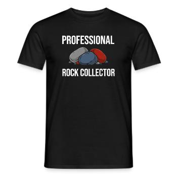 Géologie offerte par collectionneurs professionnels de pierres - T-shirt homme - noir - Devant - AI Model Male 178 light (178cm)