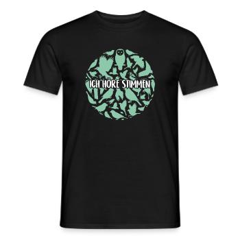Vogelsilhouetten Vogelstimmen - Männer T-Shirt - Schwarz - Vorne - AI Model Male 178 light (178cm)