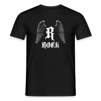 Winged Gothic Rock Logo - Men's T-Shirt - black - Front - AI Model Male 178 light (178cm)