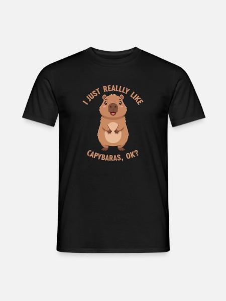 Capybara Love Ok - Men's T-Shirt - black