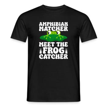 Frog Catcher Amphibian Matcher Meet The Frog - Men's T-Shirt - black - Front - AI Model Male 178 light (178cm)