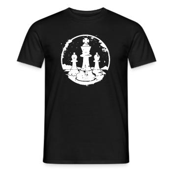 Chess Pieces Sketch - Men's T-Shirt - black - Front - AI Model Male 178 light (178cm)