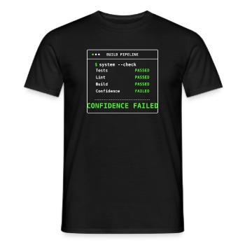 Cadeau IT DevOps du pipeline de construction System Check - T-shirt homme - noir - Devant - AI Model Male 178 light (178cm)