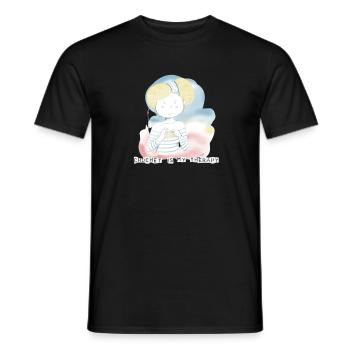 Häkeln ist meine Therapie - Männer T-Shirt - Schwarz - Vorne - AI Model Male 178 light (178cm)
