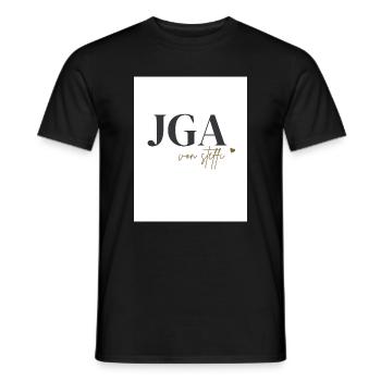 Schwarz_Gold_Minimalistisch_Modern_Junggesellen - Männer T-Shirt - Schwarz - Vorne - AI Model Male 178 light (178cm)