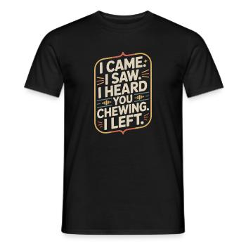 Bruits de mastication bruits de mastication bruits de claquement mastication mâchonnement - T-shirt homme - noir - Devant - AI Model Male 178 light (178cm)