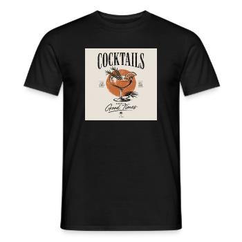 26e11f36-4164-440f-a72e-b2c2f3585322 - Männer T-Shirt - Schwarz - Vorne - AI Model Male 178 light (178cm)