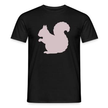 Silhouette d’écureuil rose - T-shirt homme - noir - Devant - AI Model Male 178 light (178cm)