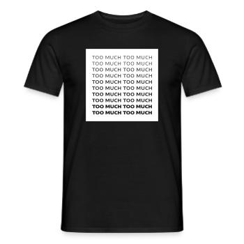 Beaucoup trop - T-shirt homme - noir - Devant - AI Model Male 178 light (178cm)