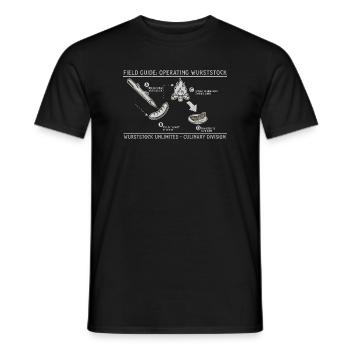 Guide de terrain du bâton de saucisse Art du grill - T-shirt homme - noir - Devant - AI Model Male 178 light (178cm)