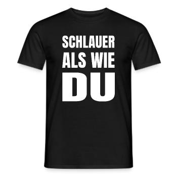 SCHLAUER ALS WIE DU - Männer T-Shirt - Schwarz - Vorne - AI Model Male 178 light (178cm)