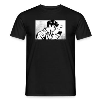 Homme amoureux - T-shirt homme - noir - Devant - AI Model Male 178 light (178cm)