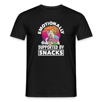 Ich Benötige Snacks, Lustiger Tierhumor - Männer T-Shirt - Schwarz - Vorne - AI Model Male 178 light (178cm)