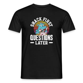 Ich Benötige Snacks, Lustiger Tierhumor - Männer T-Shirt - Schwarz - Vorne - AI Model Male 178 light (178cm)