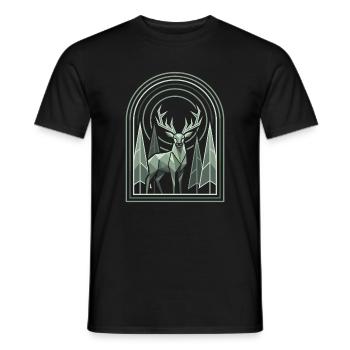 Wandern – Outdoor-Abenteuer – Wildnis - Männer T-Shirt - Schwarz - Vorne - AI Model Male 178 light (178cm)