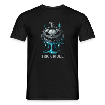 Trick-Modus-Kürbis - Männer T-Shirt - Schwarz - Vorne - AI Model Male 178 light (178cm)