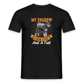 Mein Schatten hat vier Beine Schnauzer Liebe - Männer T-Shirt - Schwarz - Vorne - AI Model Male 178 light (178cm)