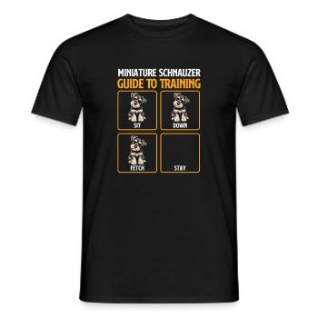 Guide d’entraînement des Schnauzers miniatures Humour - T-shirt homme - noir - Devant - AI Model Male 178 light (178cm)