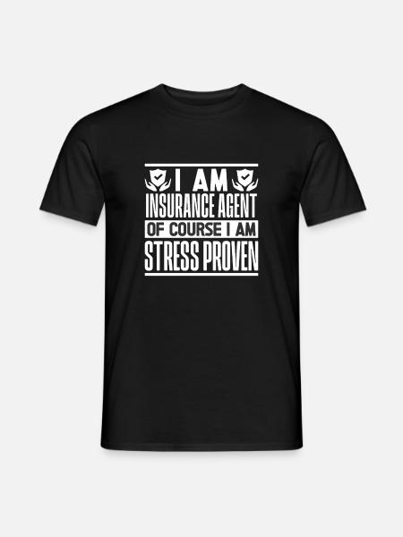 Insurance Agent Costume Stress Proven Medicare - Men's T-Shirt - black