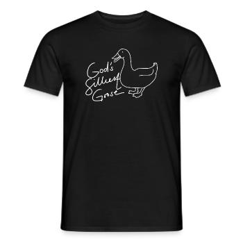Line Art Duck Gallus Gross - Men's T-Shirt - black - Front - AI Model Male 178 light (178cm)