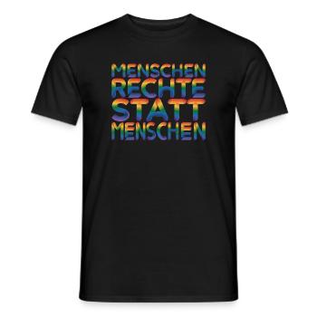 Menschenrechte Statement für Demokratie Fans - Männer T-Shirt - Schwarz - Vorne - AI Model Male 178 light (178cm)