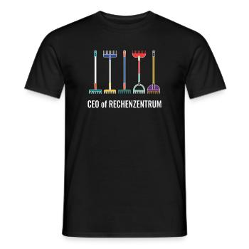 Leiter vom Rechenzentrum Gärtner EDV IT - Männer T-Shirt - Schwarz - Vorne - AI Model Male 178 light (178cm)