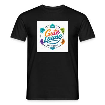 Gute Laune Kreis Farbig Positiv - Männer T-Shirt - Schwarz - Vorne - AI Model Male 178 light (178cm)