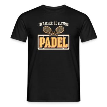 Padel Tennis Retro - Männer T-Shirt - Schwarz - Vorne - AI Model Male 178 light (178cm)